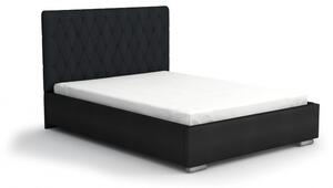 Dizajnová manželská posteľ 140x200 SIRENA - čierna / zlatá