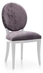 Rustikálna jedálenská stolička Krzeslo LA-16 - fialová (A10 2139) / biela