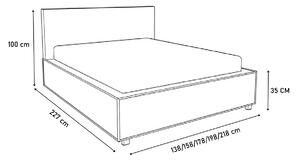 Čalúnená posteľ NARVE, 120x200, madryt 124