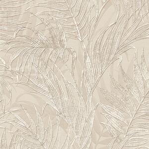 Luxusná béžová vliesová tapeta, palmové listy GR322102, Grace, Design ID