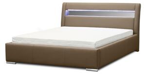 Čalúnená posteľ ZENONE s led osvetlením + matrac DE LUX, 180x200, madryt 120