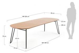 NOVAC oválny jedálenský stôl v 2 veľkostiach 140 x 90 cm