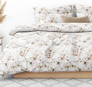 Goldea bavlnené posteľné obliečky - hnedý eukalyptus 140 x 200 a 70 x 90 cm