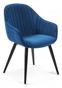 FABIA VELVET stolička Modrá
