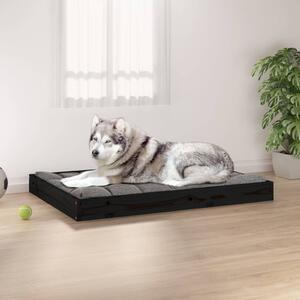Psia posteľ čierna 101,5x74x9 cm borovicový masív