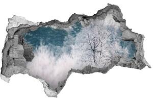 Diera 3D v stene nálepka Stromy v zime nd-b-142936706