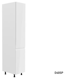 Kuchynská skrinka vysoká YARD D40SP, 40x212x58, biela/sivá lesk, ľavá