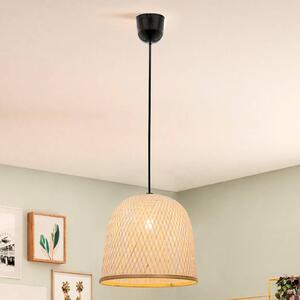 Závesná lampa Casper, ratanové tienidlo, Ø 35 cm