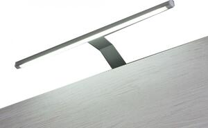 Posuvná šatníková skriňa KOLOREDO 250 cm + LED, 250x215x68,5, dub biely/biala lesk