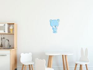 Nálepka na stenu pre deti Malý modrý medvedík Veľkosť: 20 x 20 cm