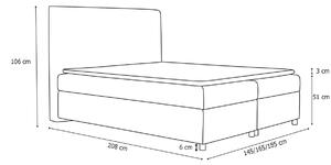 Čalúnená posteľ ISLAND + rošt + matrac, 180x200, Cosmic 160