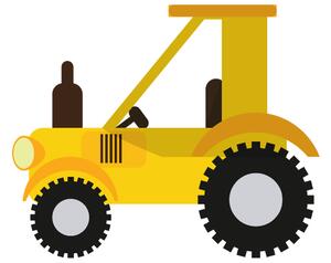Nálepka na stenu pre deti Pekný traktor Rozmery: 30 x 30 cm