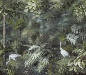 Vliesová fototapeta Tropický les, palmy, listy, vtáky 317408, 318 x 280 cm, Oasis, Eijffinger