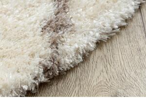 Kusový koberec shaggy Kylar krémový kruh 120cm 120cm