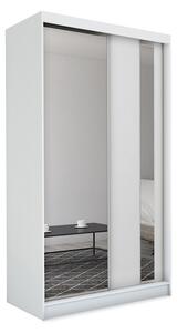 Skriňa s posuvnými dverami a zrkadlom GRACJA, 180x216x61, biela