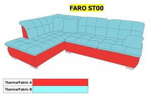 Zltahala.sk Rohová sedacia súprava Faro A - rozkladacia so šuplíkom (ottmax zs+2zf), ľavá, čierna / šedá (berlin 01 / tiguan 109)