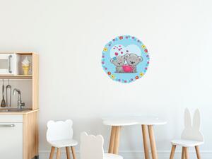 Nálepka na stenu pre deti Zaľúbené medvedíky Veľkosť: 20 x 20 cm