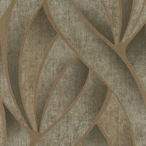Hnedá tapeta geometrický vzor s látkovou textúrou 45241, Feeling, Emiliana