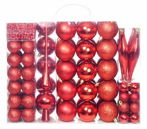 Sada-112-ks-ozdob-na-vianocny-stromcek-4-farby-cervena