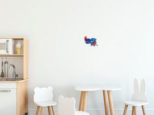 Nálepka na stenu pre deti Pekný dvojplošník Veľkosť: 20 x 20 cm