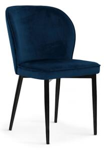 ANIE zamatová stolička Modrá