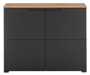 KOMODA, čierna, farba duba, 100/80/40 cm home24 - Predsieňové programy, Online Only