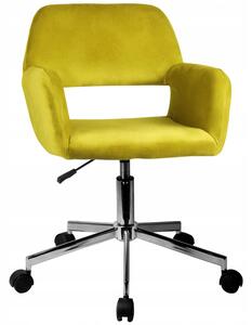Kancelárska stolička KORAD FD-22, 53x78-90x57, žltá