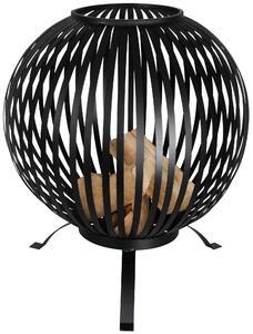 Esschert Fireball čierny 59x59x73cm Kôš na oheň Kovová miska na oheň