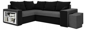 Pohodlná sedacia súprava DERIN - sivá / čierna