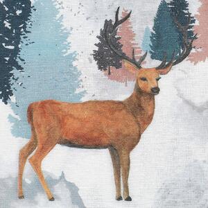 Goldea dekoračná látka loneta - maľovaní jeleni a srnky 140 cm