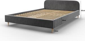 Čalúnená posteľ LOFT + rošt, 80x200, itaka 16