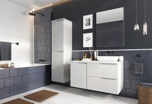 Kúpeľňová zostava NICEA 100 s umývadlom, biela, ľavá