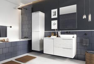 Kúpeľňová zostava NICEA 100 s umývadlom, biela, ľavá