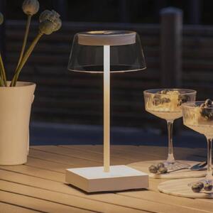 Stolová LED lampa Scilla s USB, biela