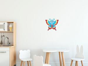 Nálepka na stenu pre deti Modrý motýlik Veľkosť: 10 x 10 cm
