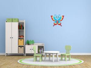 Nálepka na stenu pre deti Modrý motýlik Veľkosť: 10 x 10 cm