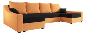 Elegantná sedacia súprava do U OMNIA - oranžová / čierna
