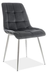 Jedálenská stolička CHIP Velvet, 51x89x44, bluvel 19/čierna