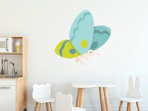 Nálepka na stenu pre deti Fialovo-modrý motýlik Veľkosť: 20 x 20 cm