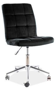 Detská stolička Q-020 VELVET, 45x87-97x40, bluvel 14, čierna