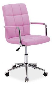Detská stolička Q-022, 51x87-97x40, ružová ekokoža