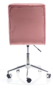 Detská stolička KEDE Q-020 VELVET, 45x87-97x40, bluvel 52, ružová