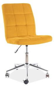 Detská stolička Q-020 VELVET, 45x87-97x40, bluvel 68, žltá