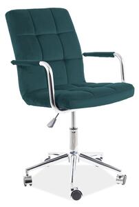 Detská stolička Q-022 VELVET, 51x87-97x40, bluvel 78, zelená