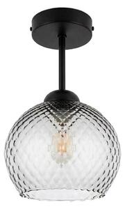BRILAGI - LED Prisadený luster R GLASS 1xE27/60W/230V pr. 18 cm čierna/dymovo-šedá
