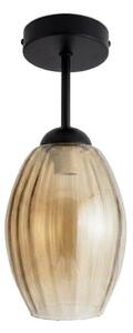 BRILAGI - LED Prisadený luster R GLASS 1xE27/60W/230V pr. 17cm čierna/dymovo-béžová