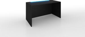 Počítačový herný stôl A2 s LED, 120x72x60, čierna