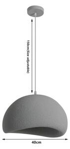 BRILAGI - Luster na lanku WABI SABI 1xE27/60W/230V pr. 40 cm sivá