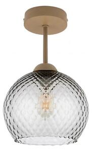 BRILAGI - LED Prisadený luster R GLASS 1xE27/60W/230V pr. 25 cm béžová/dymovo-šedá