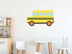 Nálepka na stenu pre deti Školský autobus Veľkosť: 20 x 20 cm